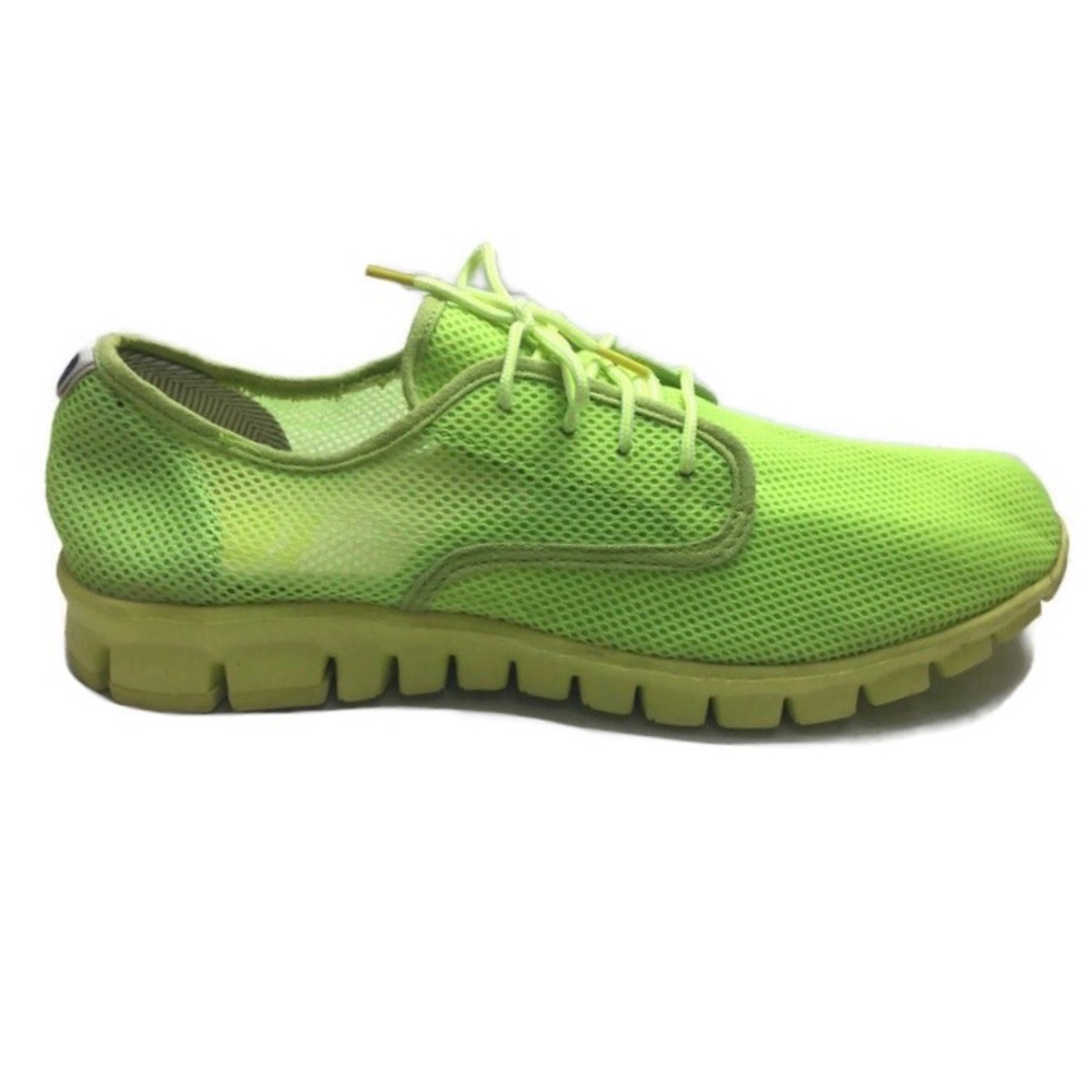 NoSoX Winkle Neon Green Mesh Lace-Up Oxford Sneaker Size 11